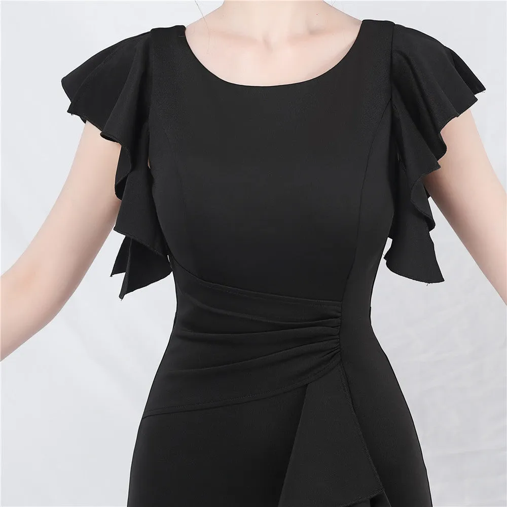 Sheath-Column Ankle Length Stretch Satin Cocktail Dress 787169199492 sold by Cocomelody product image thumbnail 3