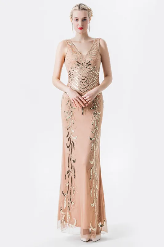 Sheath-Column Floor Length Sequined Lace Dress 669906125997 sold by Cocomelody