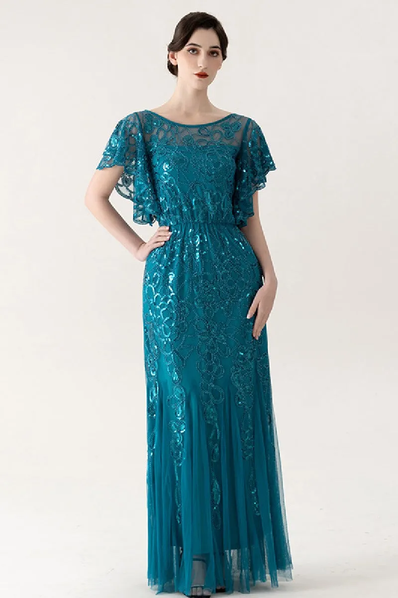 Sheath-Column Floor Length Sequined Lace&Tulle Dress 837006457646 sold by Cocomelody