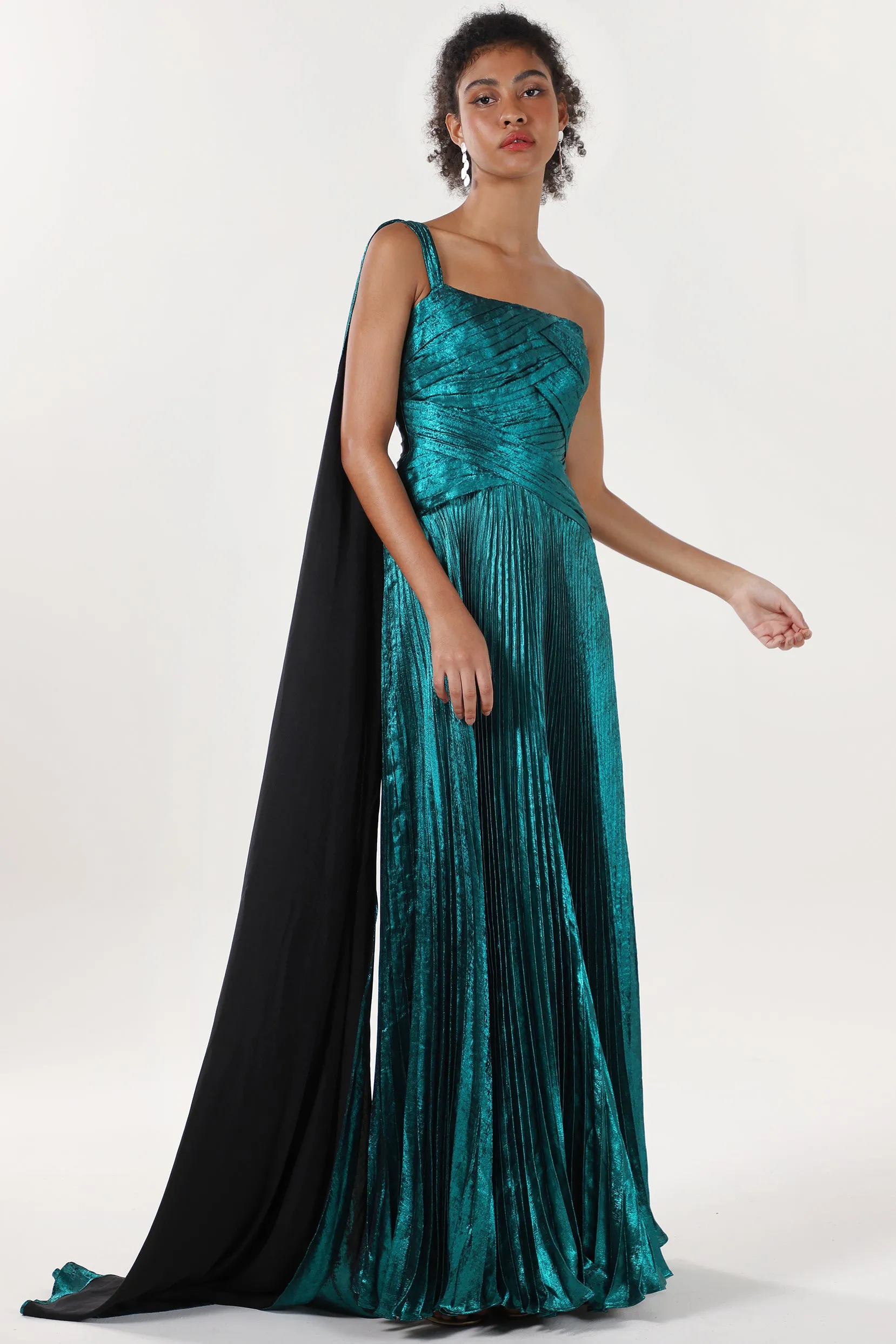 A-Line Maxi Metallic Formal Dress CS0643 sold by Cocomelody