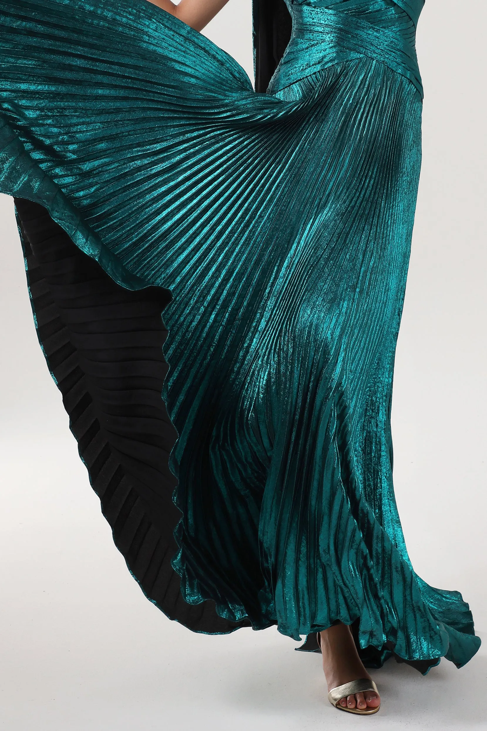 A-Line Maxi Metallic Formal Dress CS0643 sold by Cocomelody product image thumbnail 5