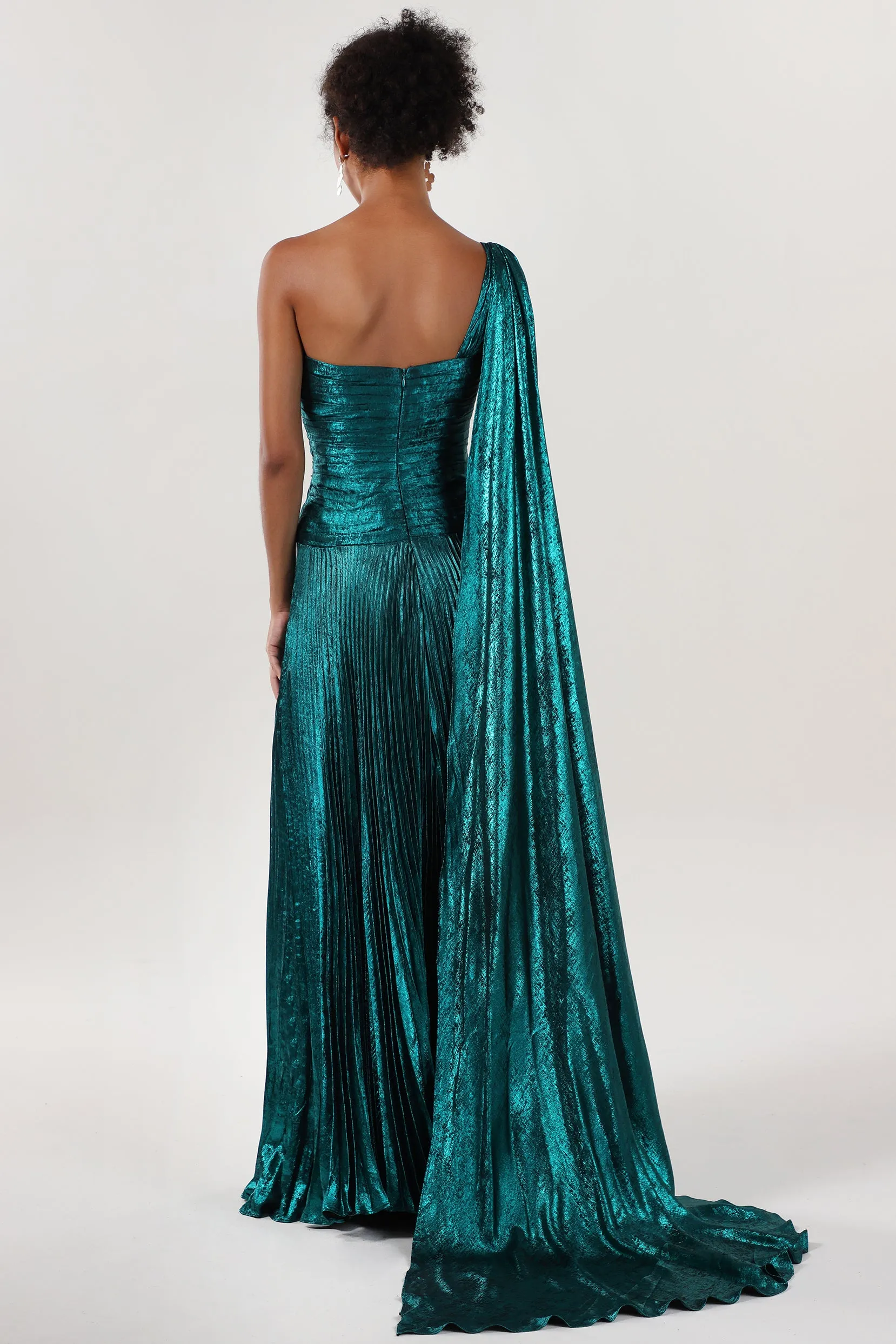 A-Line Maxi Metallic Formal Dress CS0643 sold by Cocomelody product image thumbnail 2