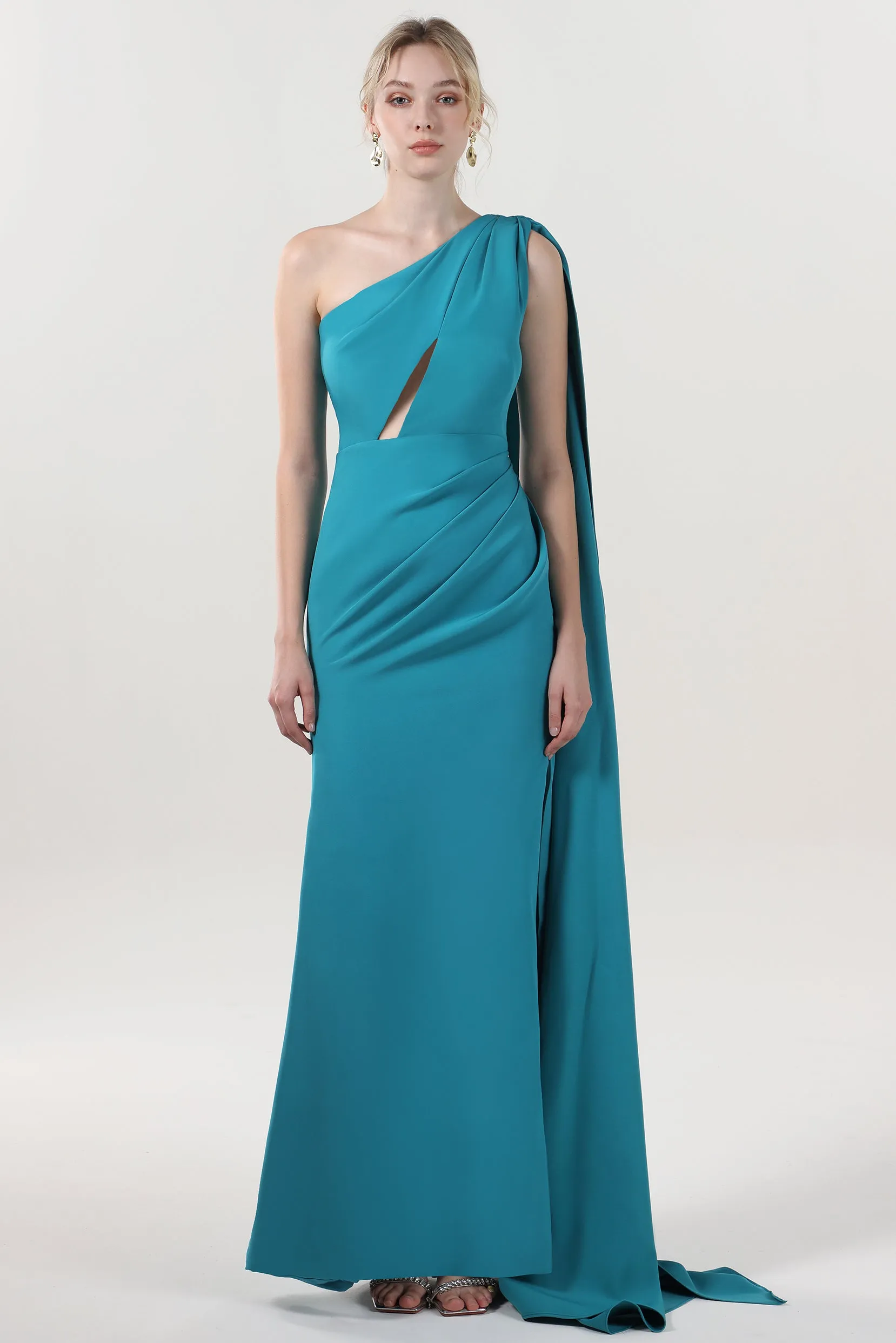 Sheath-Column Maxi Stretch Crepe Formal Dress CS0593 sold by Cocomelody