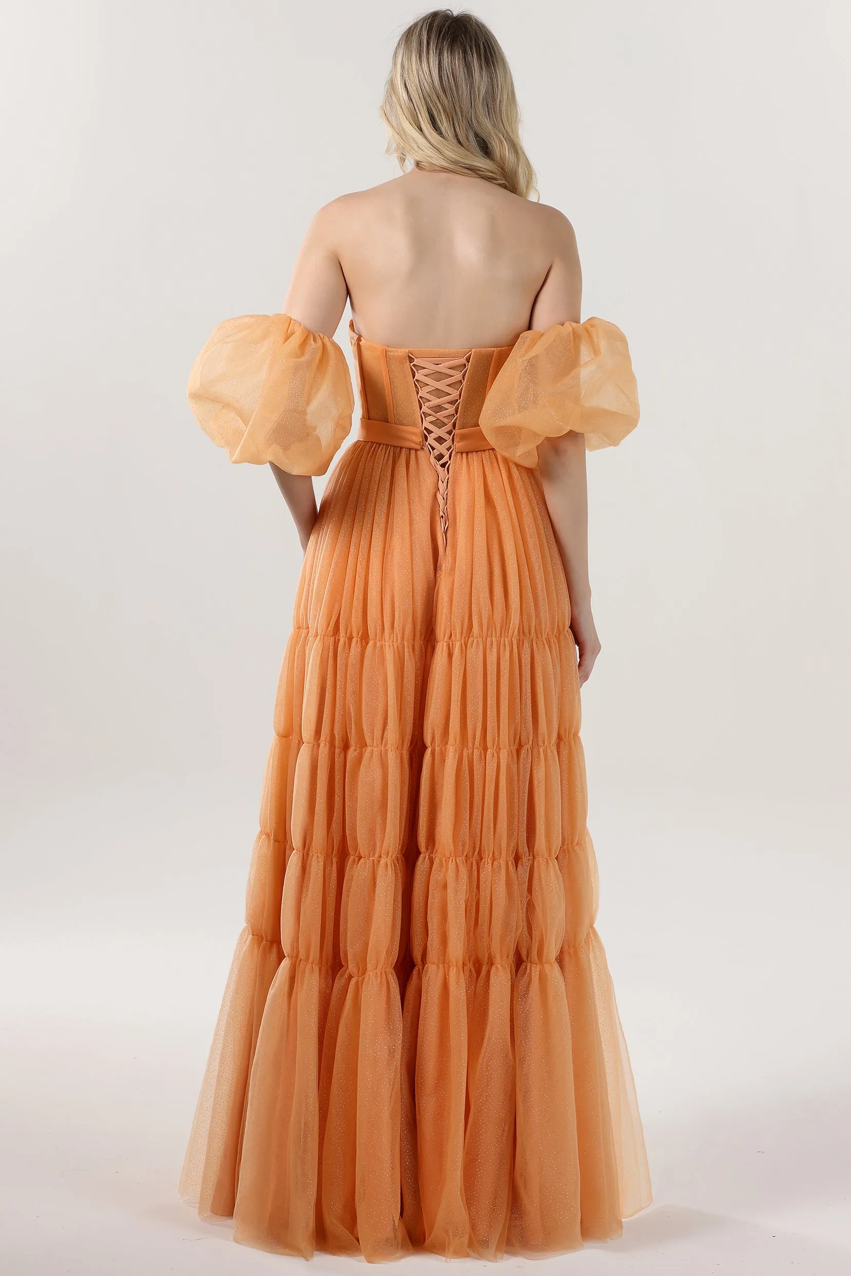 A-Line Maxi Tulle Formal Dress CS0661 sold by Cocomelody product image thumbnail 2
