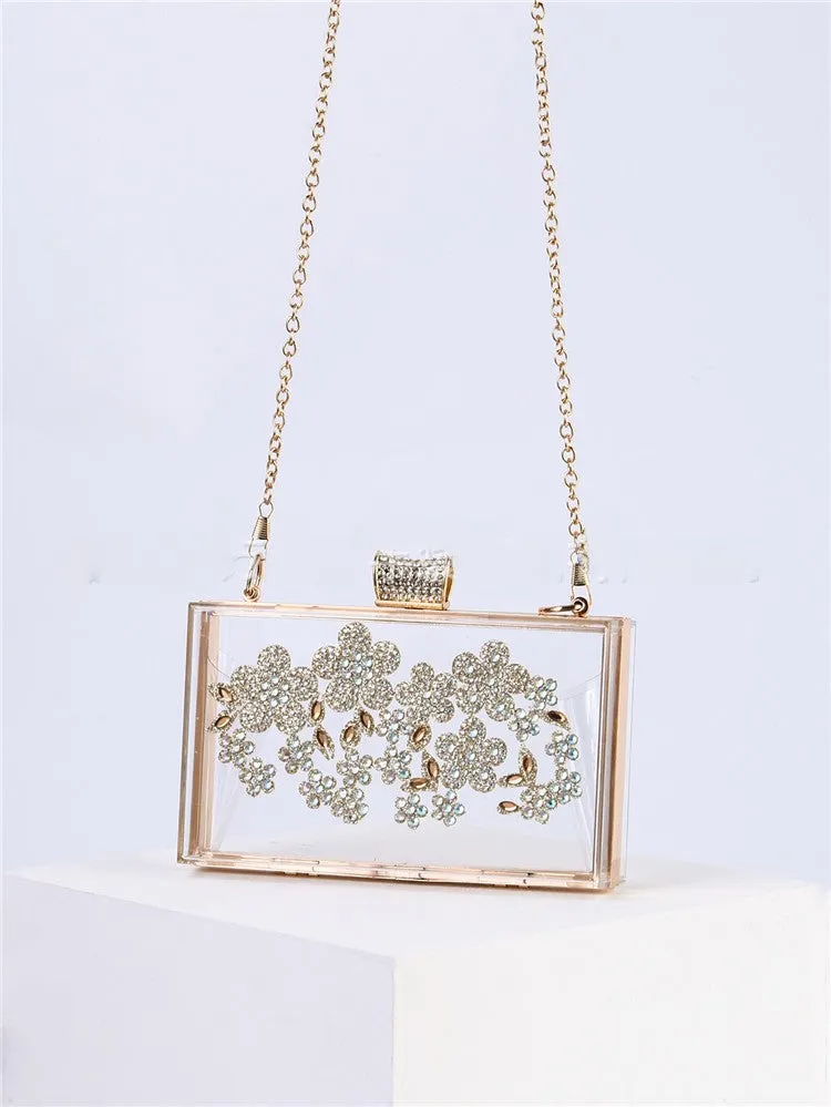 Acrylic clear diamond dinner bag 659421308502 sold by Cocomelody product image thumbnail 5