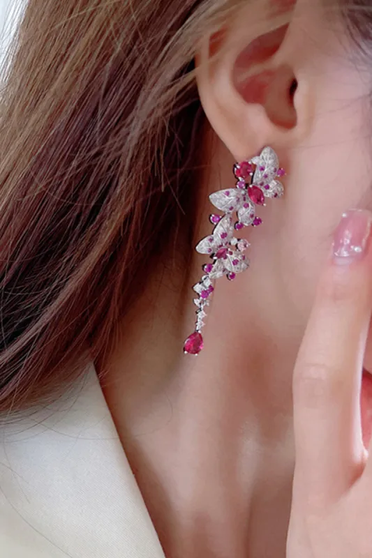 Long butterfly tassel zircon earrings 717866240971 sold by Cocomelody