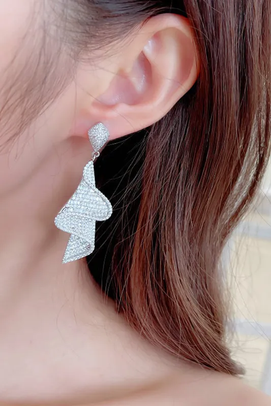 Zircon skirt streamer earrings 737367022162 sold by Cocomelody