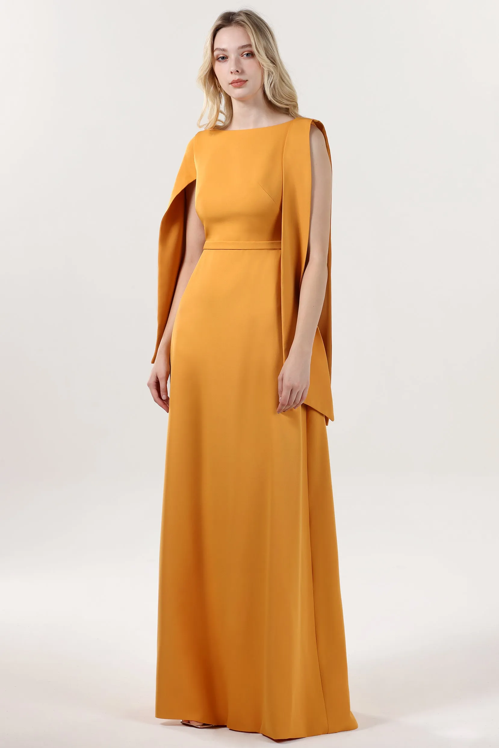 A-Line Maxi Stretch Crepe Formal Dress CS0586 sold by Cocomelody product image thumbnail 3