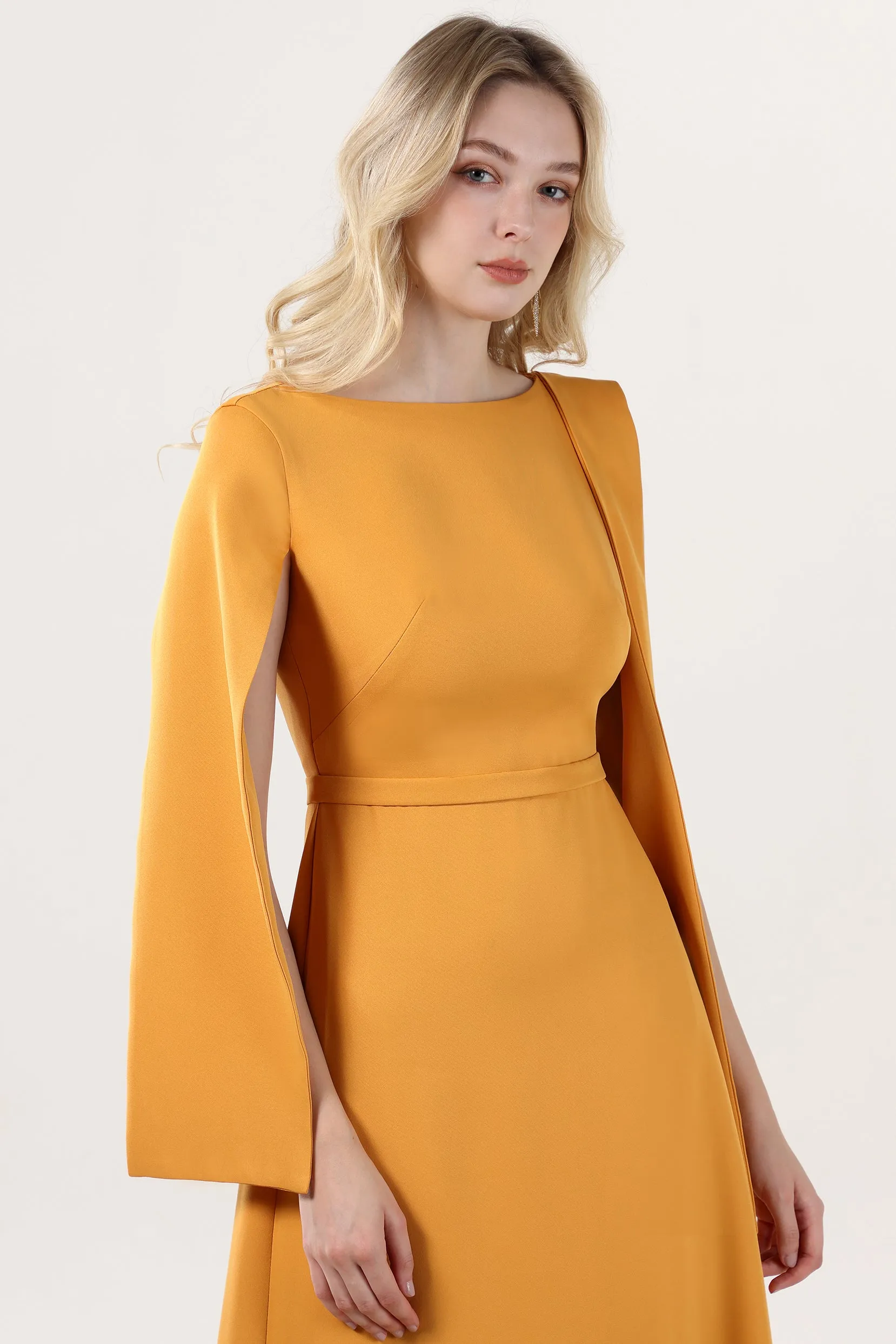 A-Line Maxi Stretch Crepe Formal Dress CS0586 sold by Cocomelody product image thumbnail 4