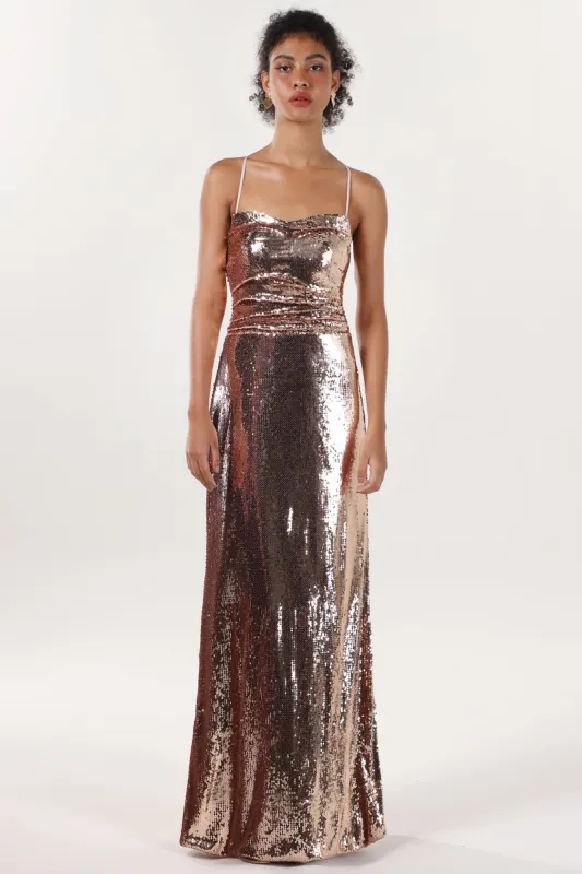 Sheath-Column Maxi Sequined Formal Dress CS0622 sold by Cocomelody