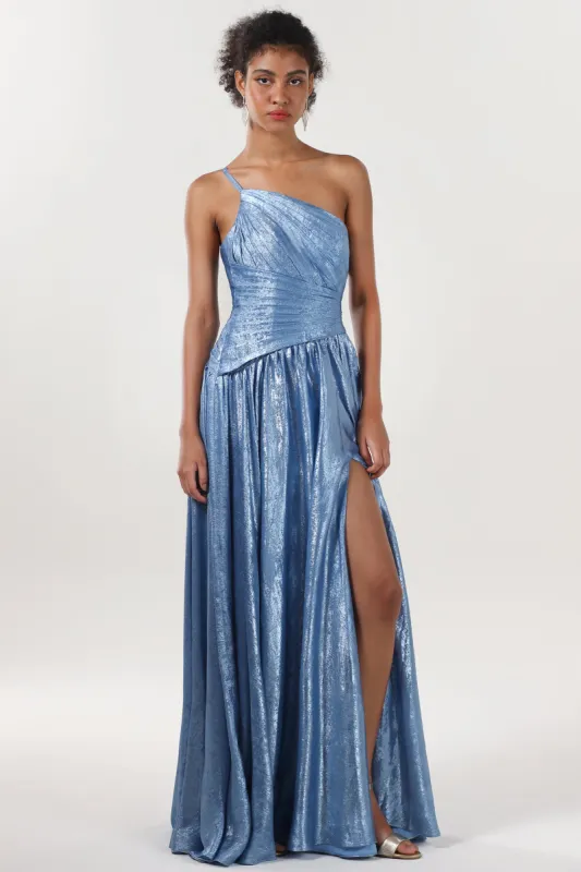 A-line Maxi Metallic Formal Dress CS0650 sold by Cocomelody