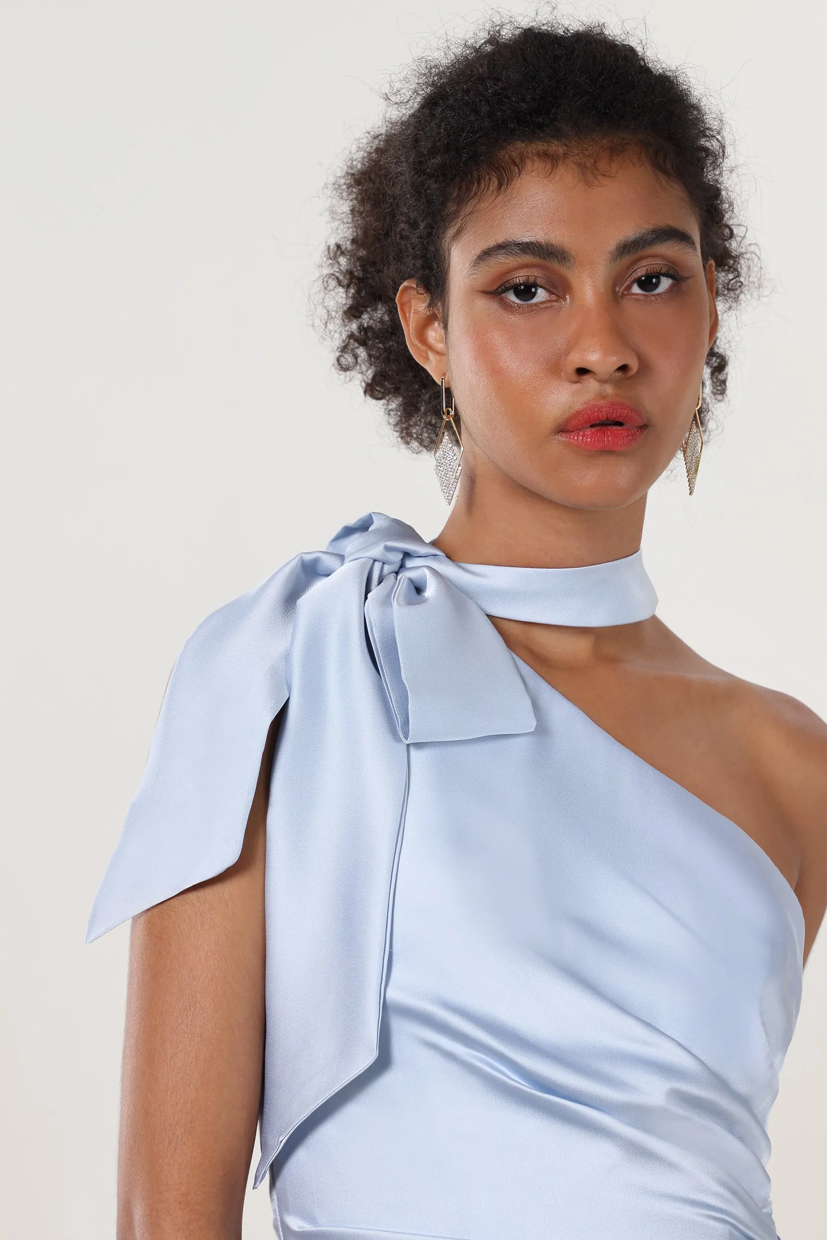 Sheath-Column Maxi Luxe Satin Formal Dress CS0604 sold by Cocomelody product image thumbnail 4