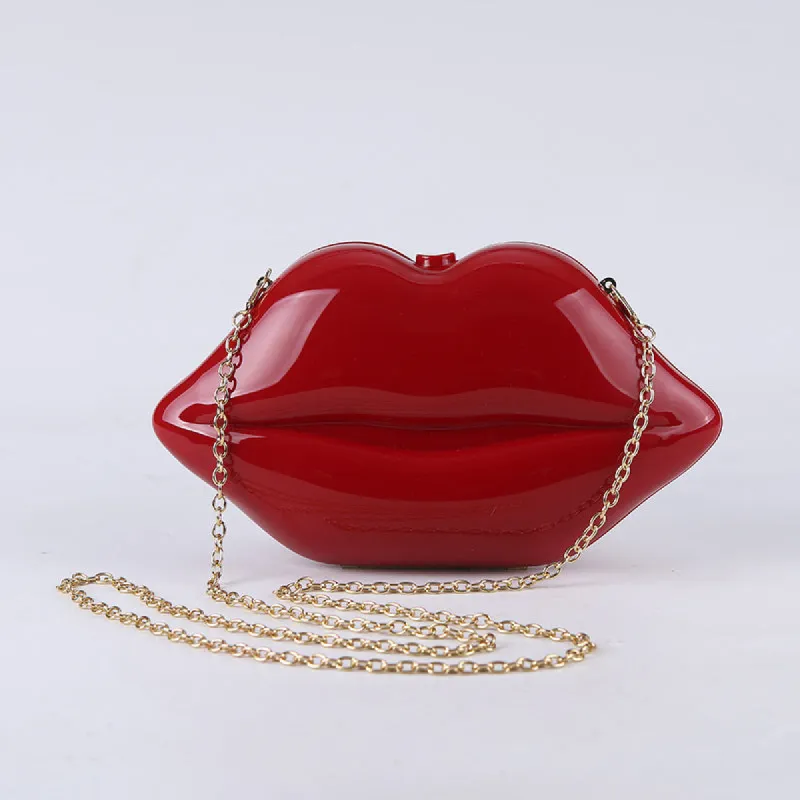 Acrylic Red Lips dinner bag 651077833983 sold by Cocomelody