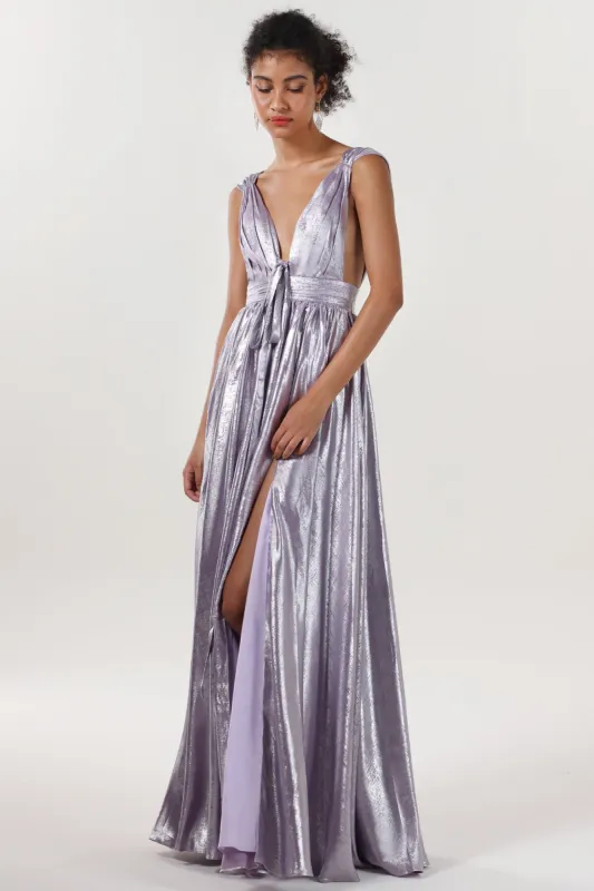 A-line Maxi Metallic Formal Dress CS0648 sold by Cocomelody