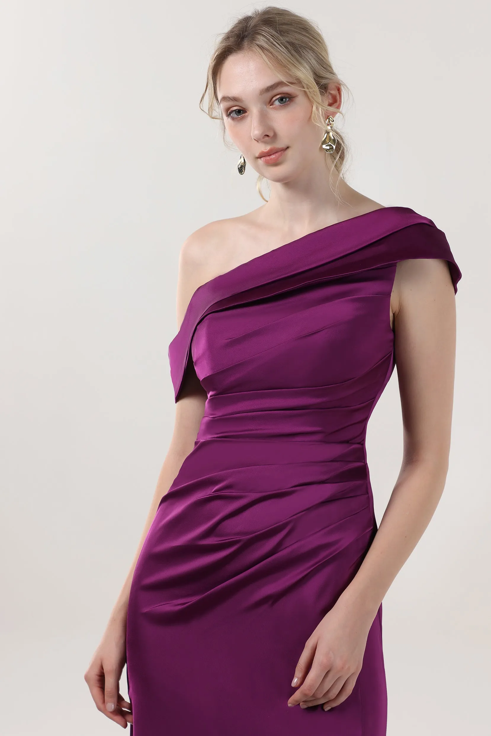 Sheath-Column Maxi Luxe Satin Formal Dress CS0609 sold by Cocomelody product image thumbnail 4