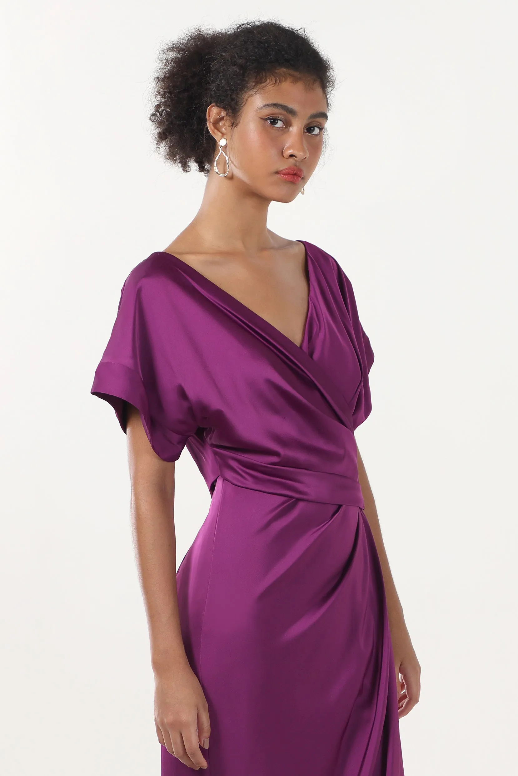 Sheath-Column Maxi Luxe Satin Formal Dress CS0601 sold by Cocomelody product image thumbnail 5