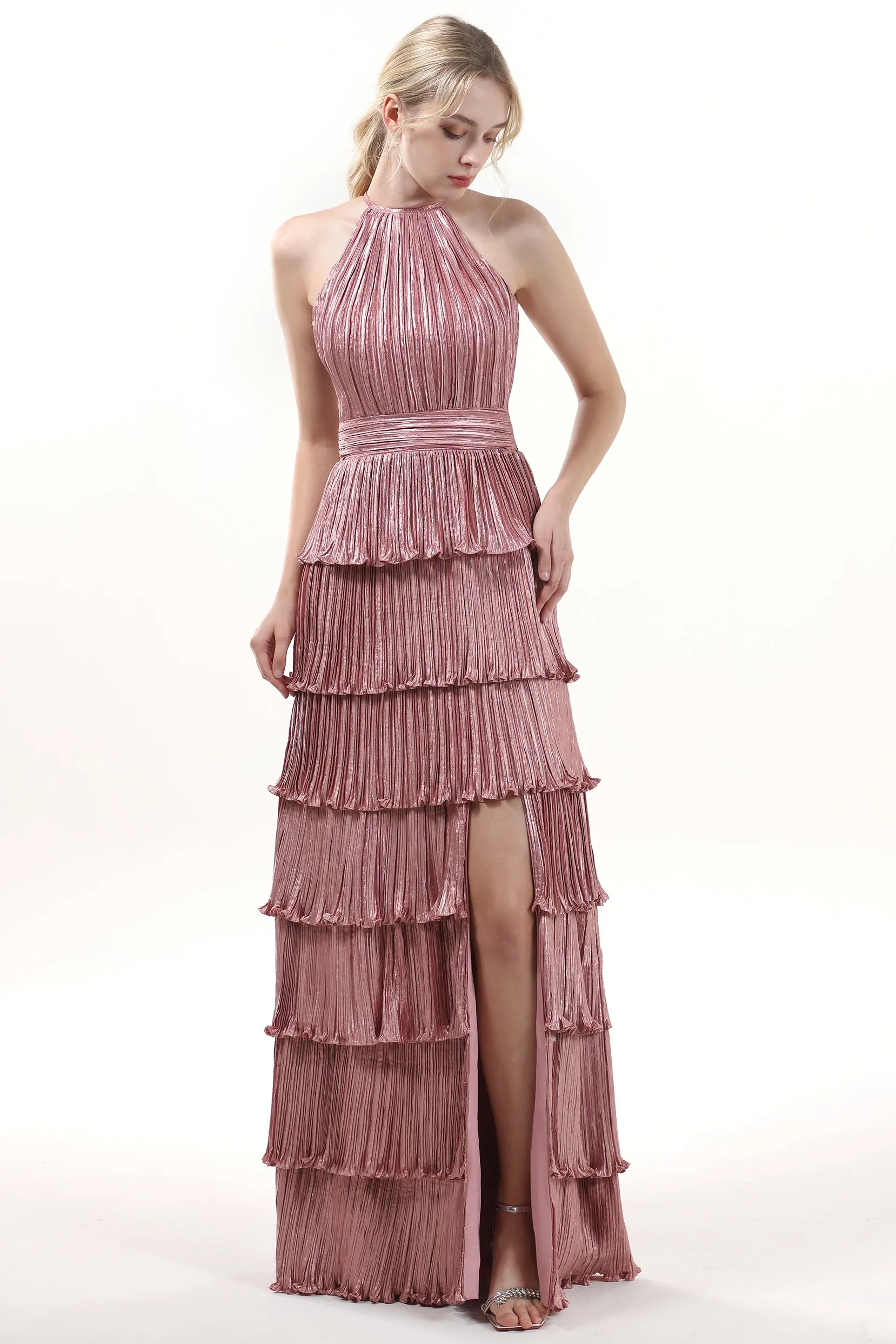 A-line Maxi Metallic Formal Dress CS0652 sold by Cocomelody product image thumbnail 3