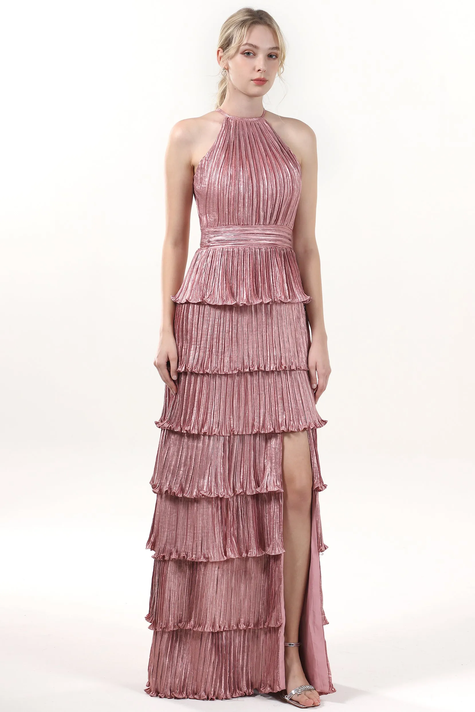 A-line Maxi Metallic Formal Dress CS0652 sold by Cocomelody product image thumbnail 4