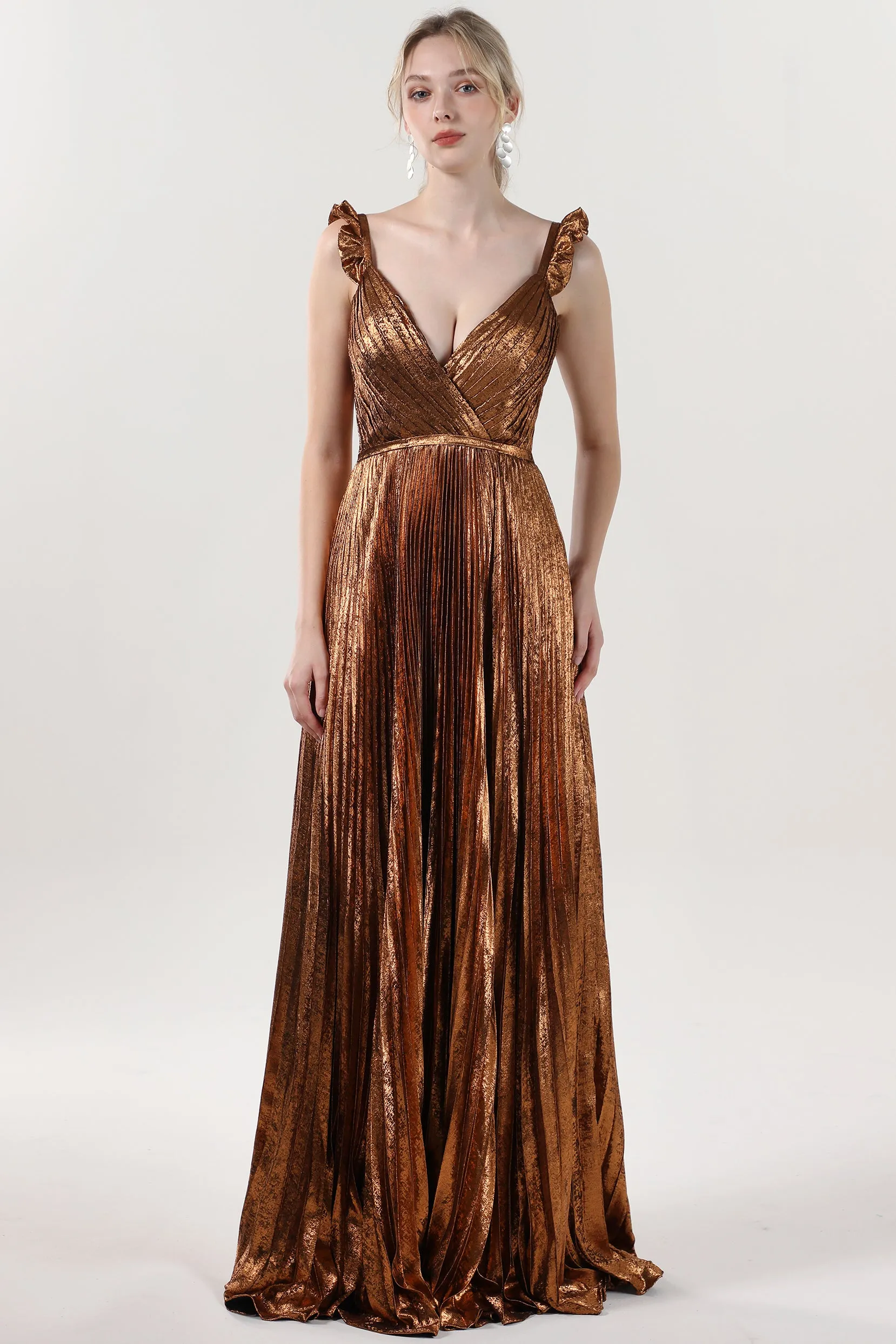 A-Line Maxi Metallic Formal Dress CS0655 sold by Cocomelody