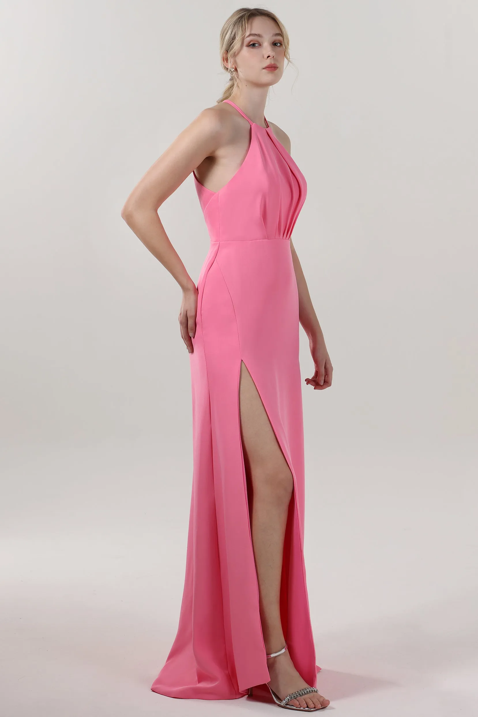 Sheath-Column Maxi Stretch Crepe Formal Dress CS0597 sold by Cocomelody product image thumbnail 4