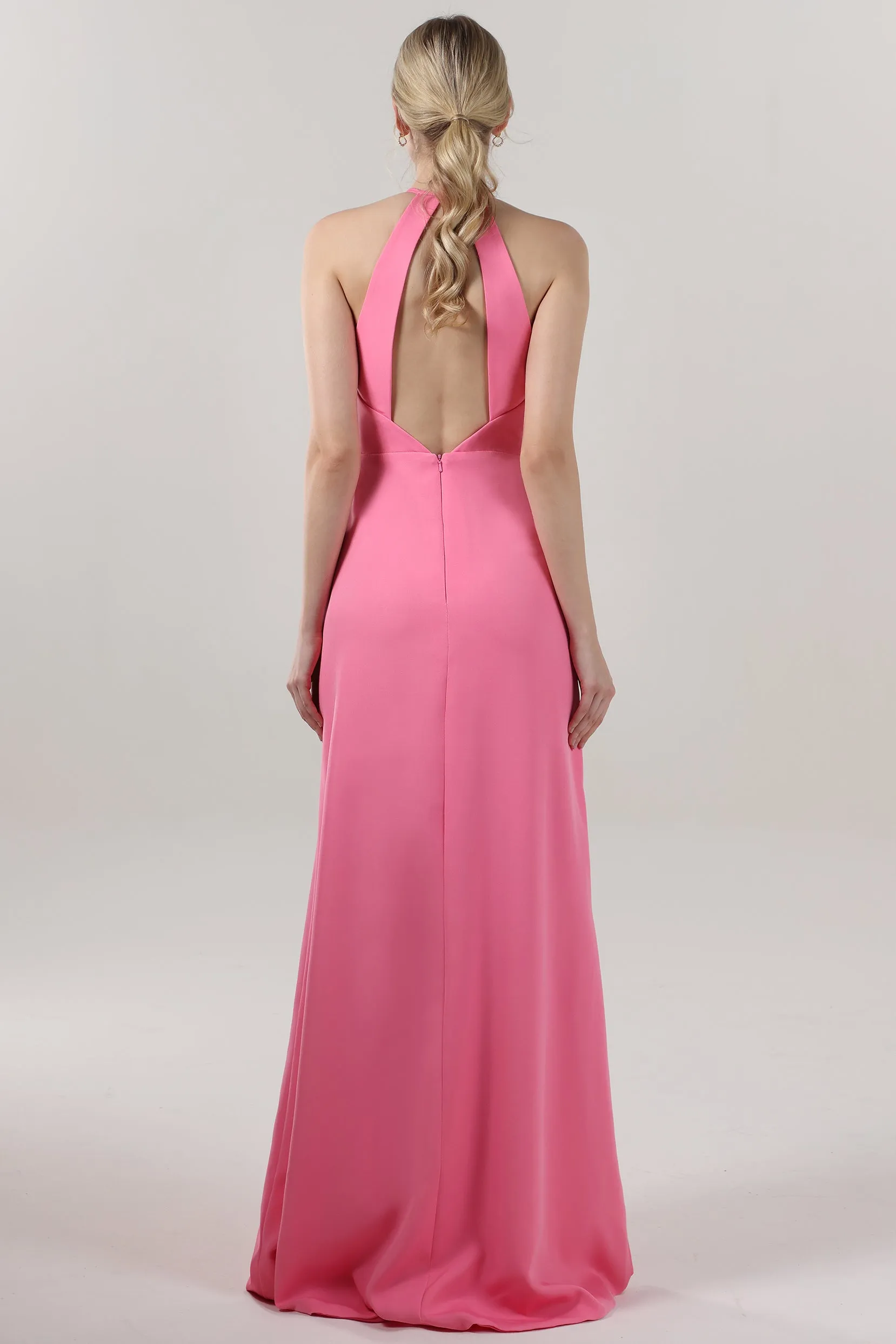 Sheath-Column Maxi Stretch Crepe Formal Dress CS0597 sold by Cocomelody product image thumbnail 2
