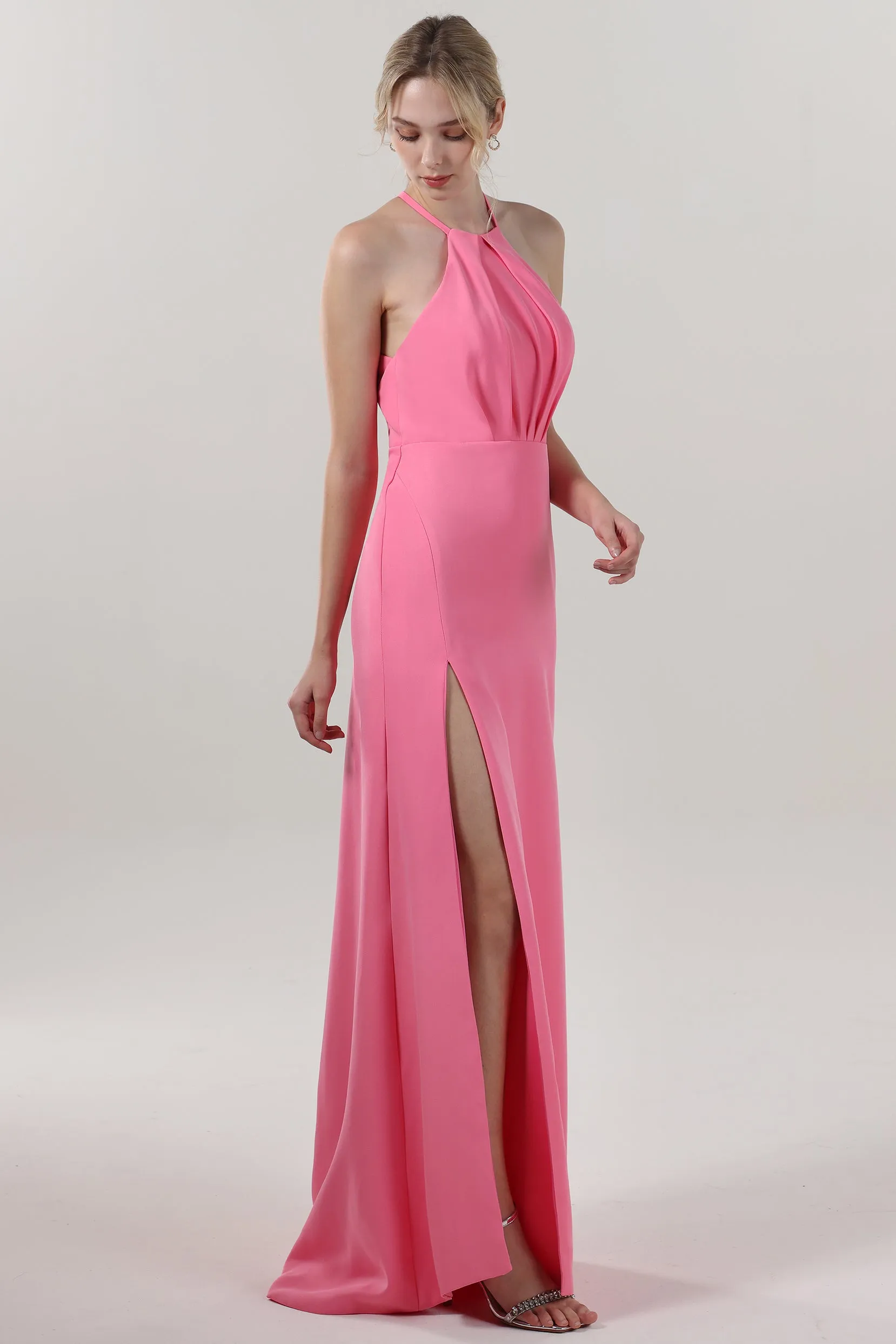 Sheath-Column Maxi Stretch Crepe Formal Dress CS0597 sold by Cocomelody product image thumbnail 3