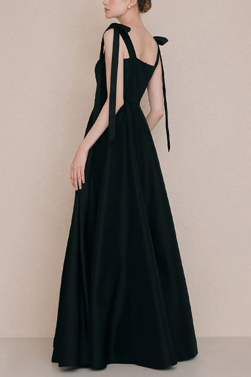 A-Line Floor Length Satin Wedding Dress 742347951746 sold by Cocomelody product image thumbnail 3