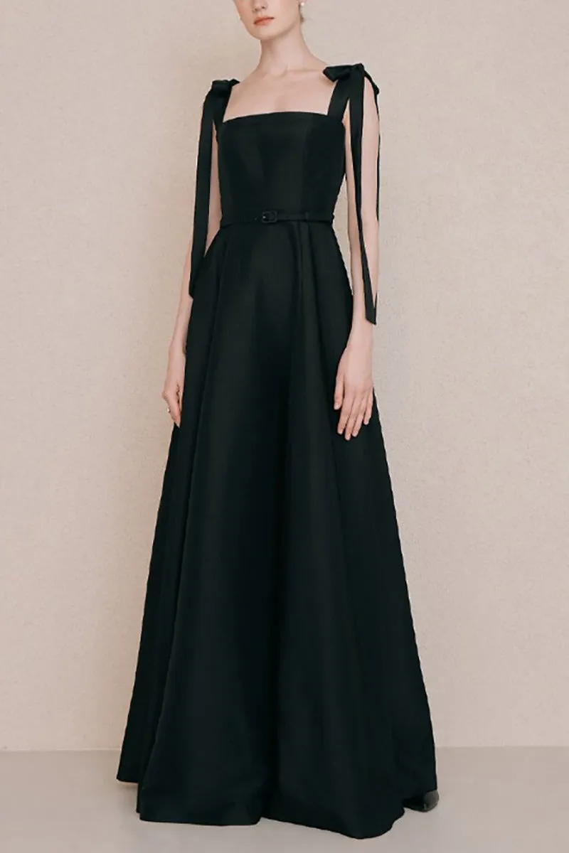 A-Line Floor Length Satin Wedding Dress 742347951746 sold by Cocomelody product image thumbnail 4