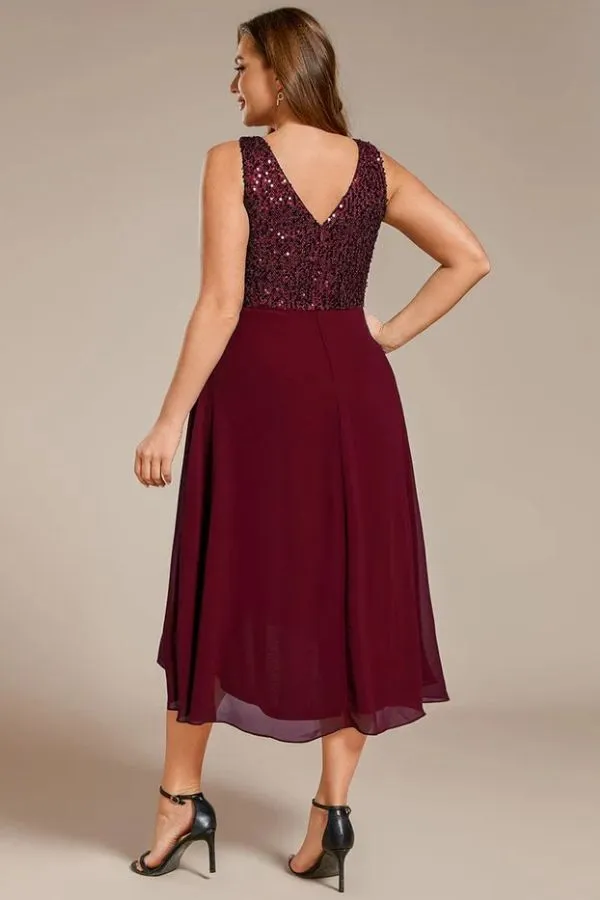 A-Line Midi Sequined Dress CG0273 sold by Cocomelody product image thumbnail 4