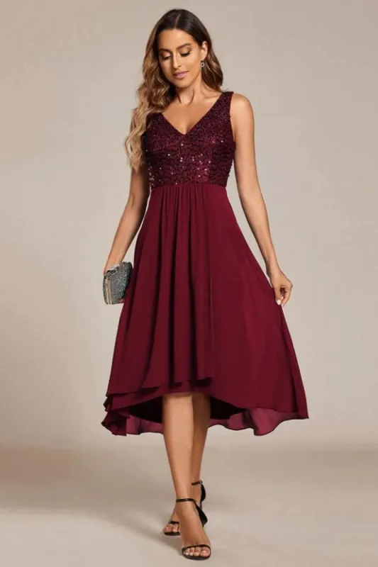 A-Line Midi Sequined Dress CG0273 sold by Cocomelody