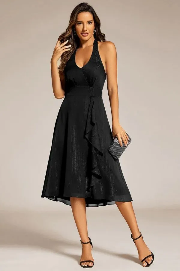 A-Line Midi Polyester Wedding Guest Dress CG0271 sold by Cocomelody product image thumbnail 5