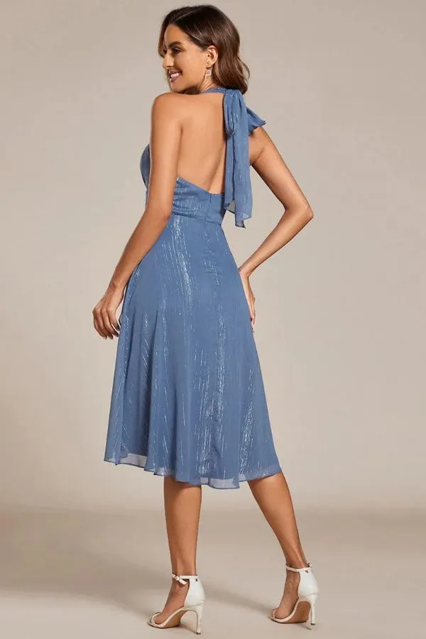 A-Line Midi Polyester Wedding Guest Dress CG0271 sold by Cocomelody product image thumbnail 2