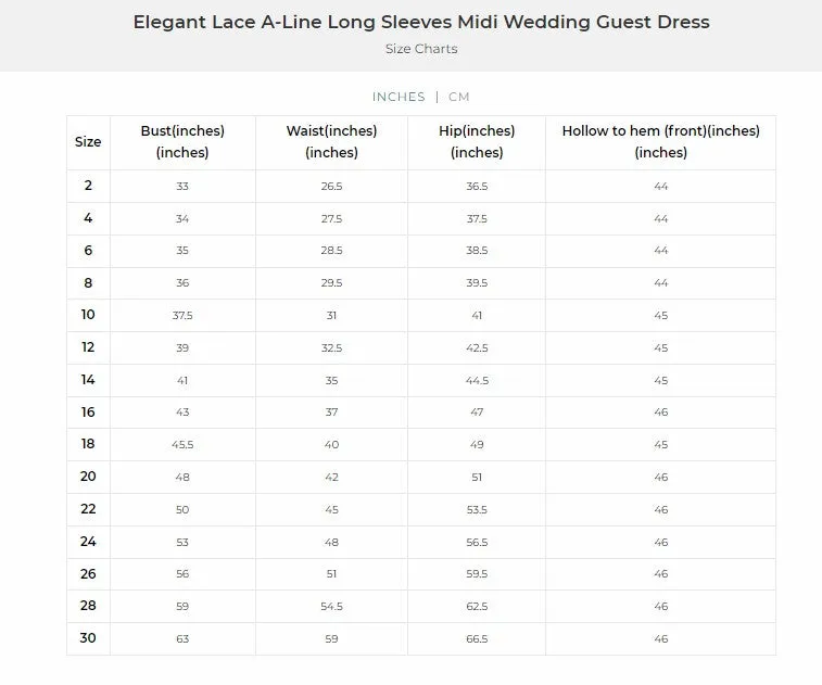 A-Line Midi Lace Wedding Guest Dress CG0267 sold by Cocomelody product image thumbnail 4