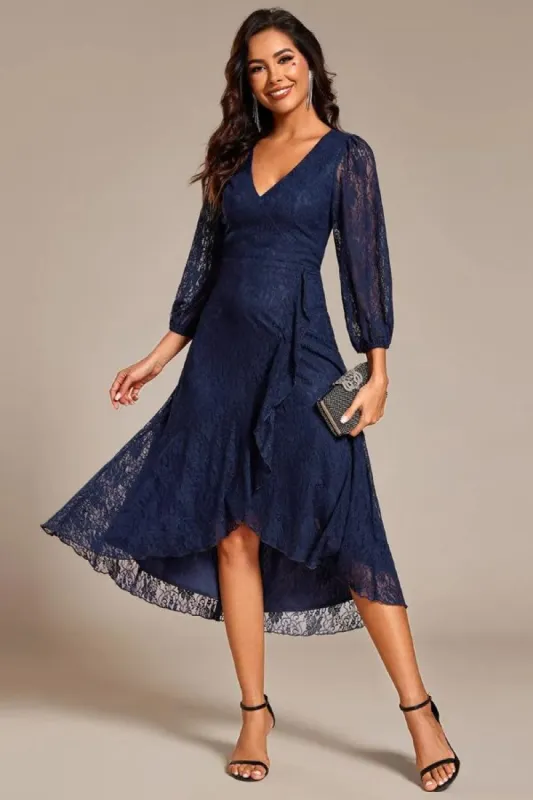 A-Line Midi Lace Dress CG0267 sold by Cocomelody