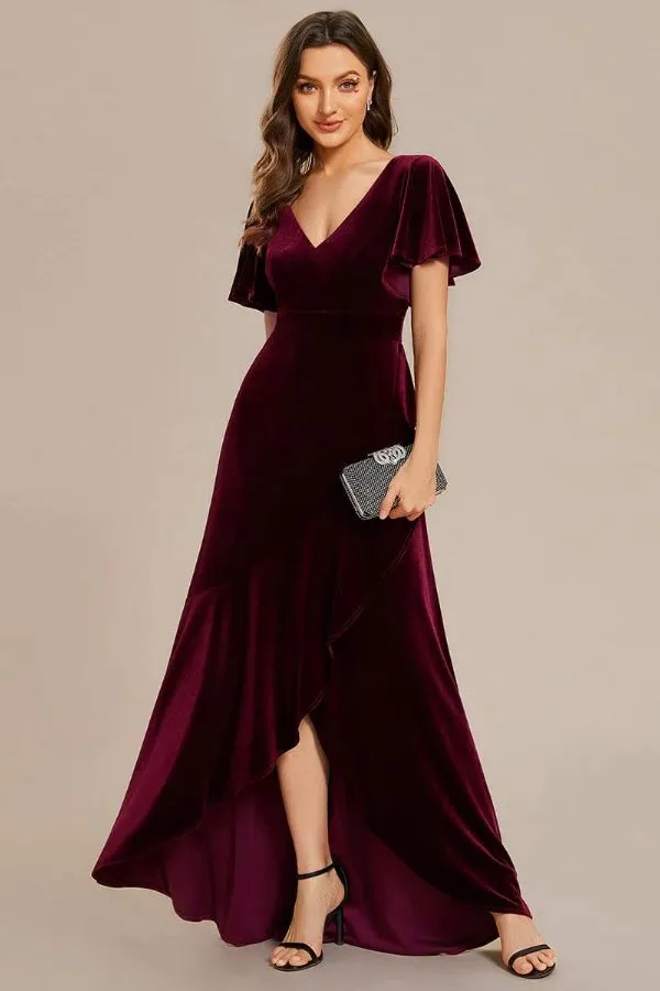 A-Line Maxi Comprises Velvet Dress CS0691 sold by Cocomelody product image thumbnail 3