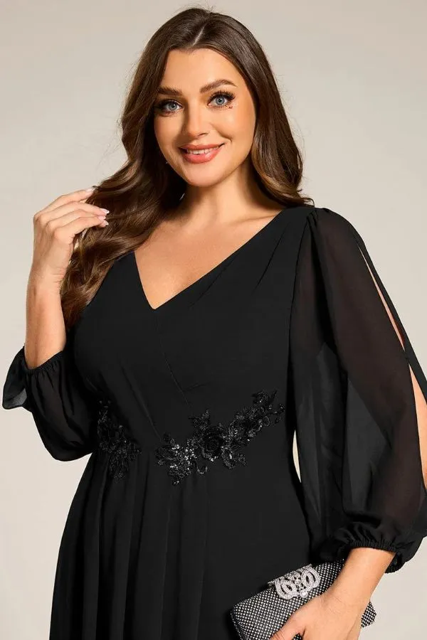 A-Line Midi Lace Dress CS0689 sold by Cocomelody product image thumbnail 3