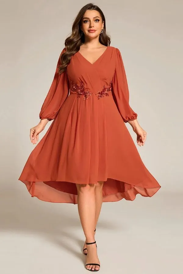 A-Line Midi Lace Dress CS0689 sold by Cocomelody product image thumbnail 5