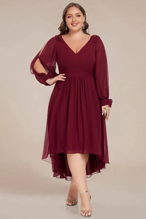 A-Line Midi Chiffon Dress CS0687 sold by Cocomelody product image thumbnail 3