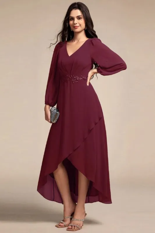 A-Line Midi Chiffon Dress CS0686 sold by Cocomelody
