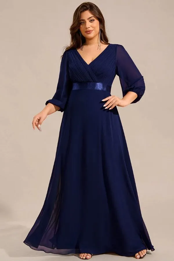 A-Line Maxi Chiffon Dress CS0683 sold by Cocomelody product image thumbnail 3