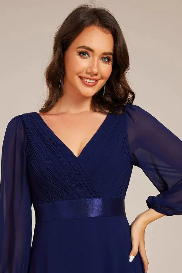 A-Line Maxi Chiffon Dress CS0683 sold by Cocomelody product image thumbnail 4