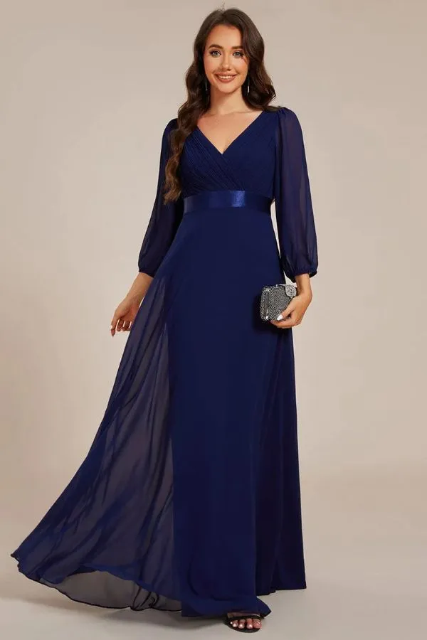 A-Line Maxi Chiffon Dress CS0683 sold by Cocomelody