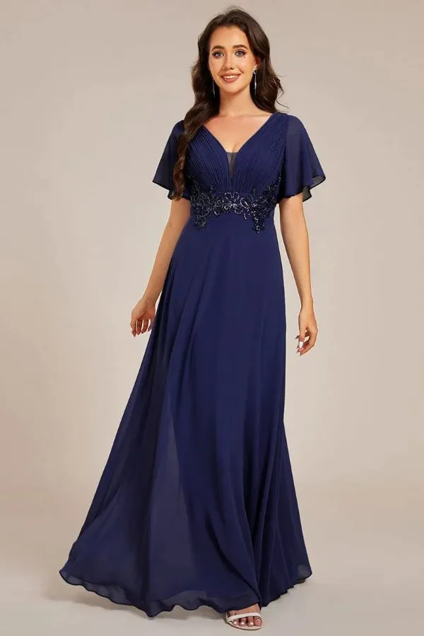 A-Line Maxi Chiffon Dress CS0682 sold by Cocomelody