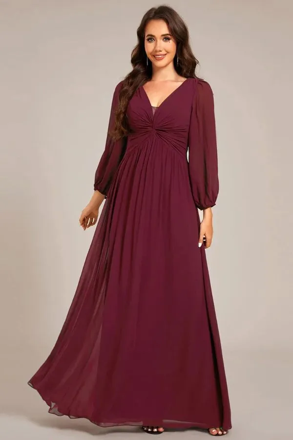 A-Line Maxi Chiffon Dress CS0681 sold by Cocomelody product image thumbnail 3