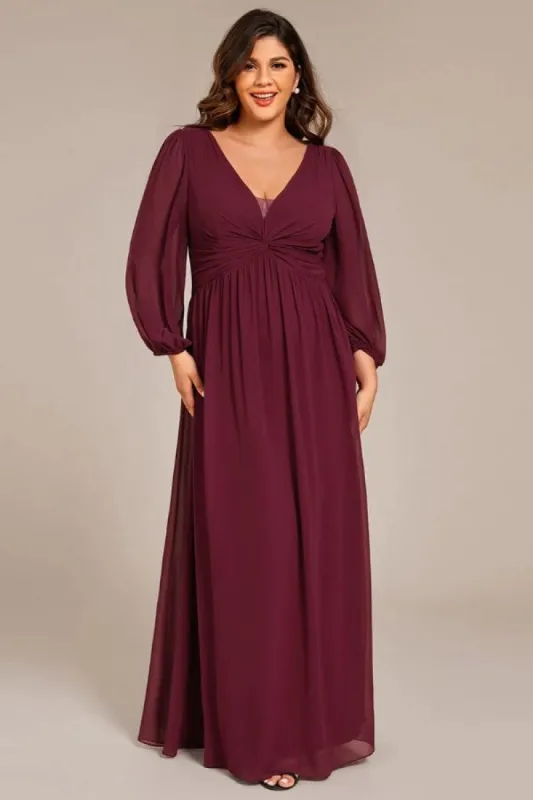 A-Line Maxi Chiffon Dress CS0681 sold by Cocomelody