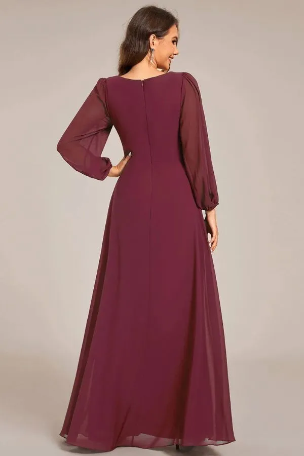 A-Line Maxi Chiffon Dress CS0681 sold by Cocomelody product image thumbnail 2