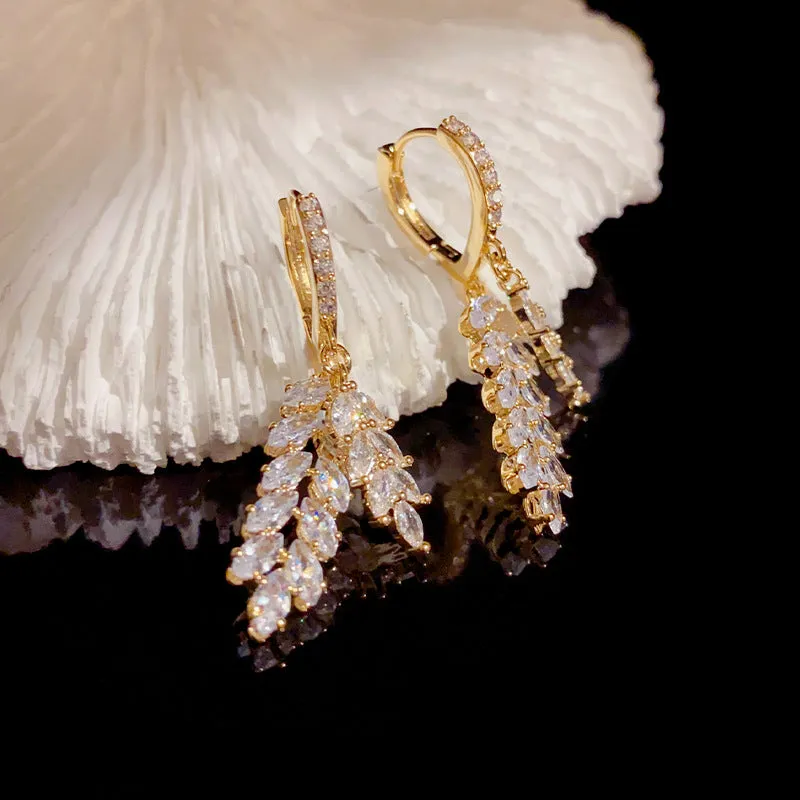 Earrings Bright Nebula Zircon Pearl Earrings 748956093496 sold by Cocomelody product image thumbnail 3