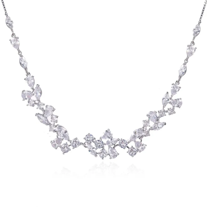 Bright Bridal Flower Necklace Wedding Dress With Accessories 624965966291 sold by Cocomelody
