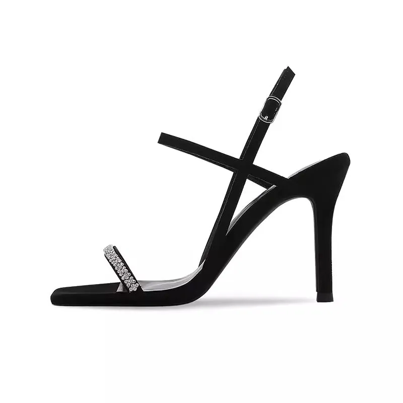 Stiletto heel Sandals Rhinestone Ankle Strap Shoes 765387738702 sold by Cocomelody
