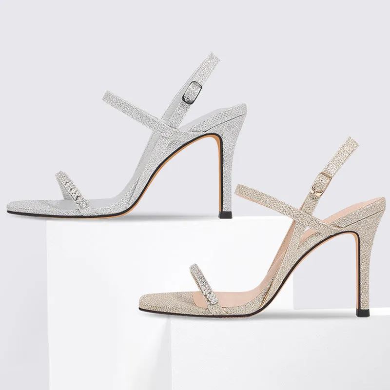 Stiletto heel Sandals Rhinestone Ankle Strap Shoes 765387738702 sold by Cocomelody product image thumbnail 3